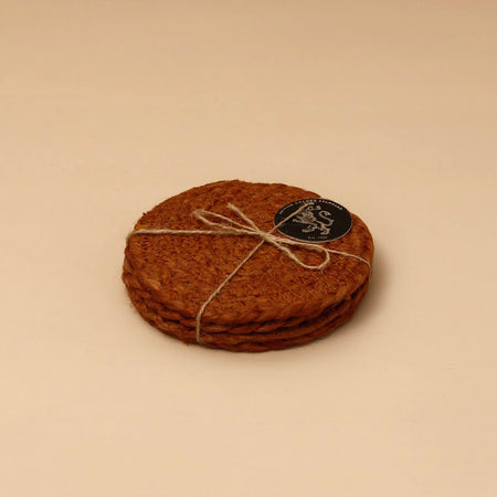 Jute Coasters 4pc / Cinnamon