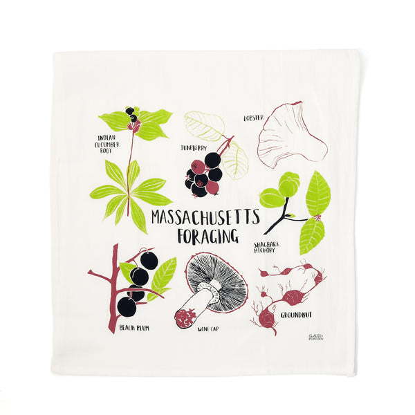 Claudia Pearson Tea Towel / Massachusetts Foraging