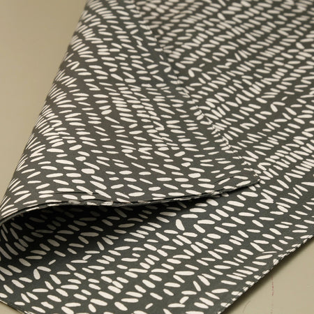 Stitch Coal Cotton Table Runner 71"
