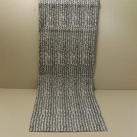 Stitch Coal Cotton Table Runner 71"