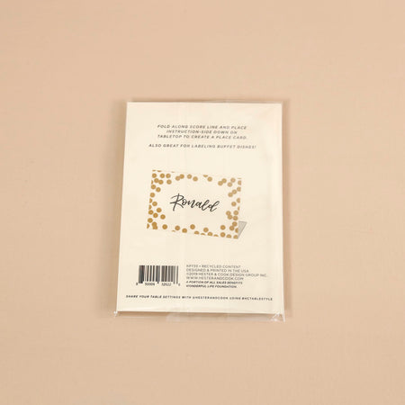 Hester & Cook Paper Place Cards / Gold Confetti