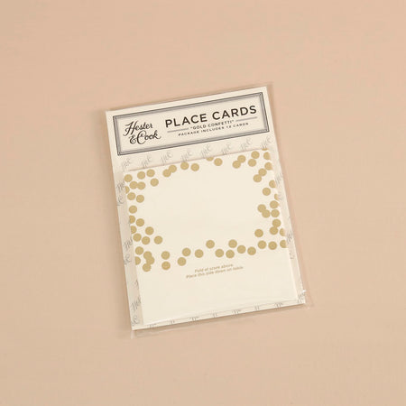 Hester & Cook Paper Place Cards / Gold Confetti