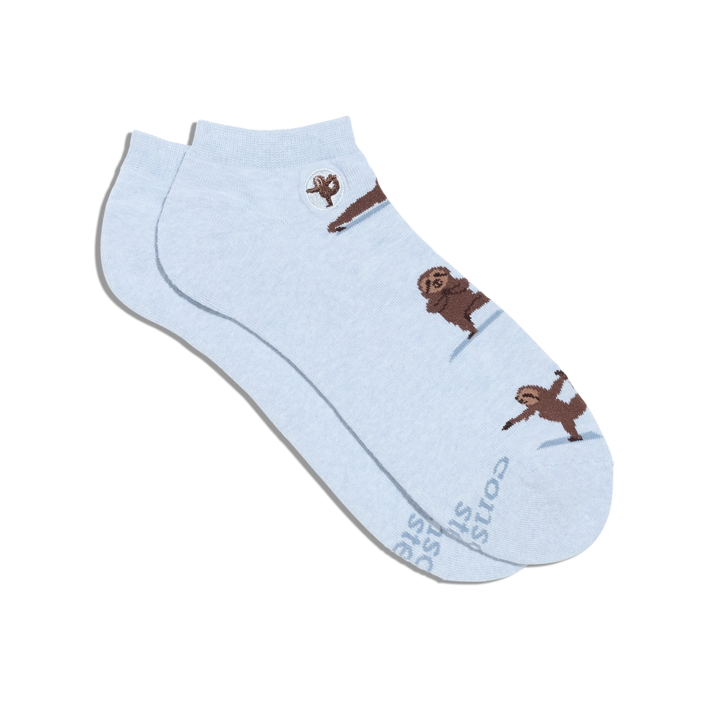 Ankle Socks That Support Mental Health / Blue Sloths
