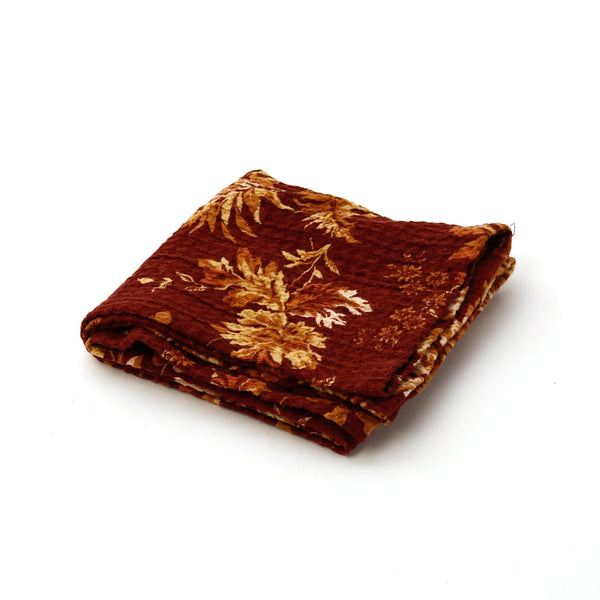 Printed Waffle Tea Towel / Adirondack / Wine