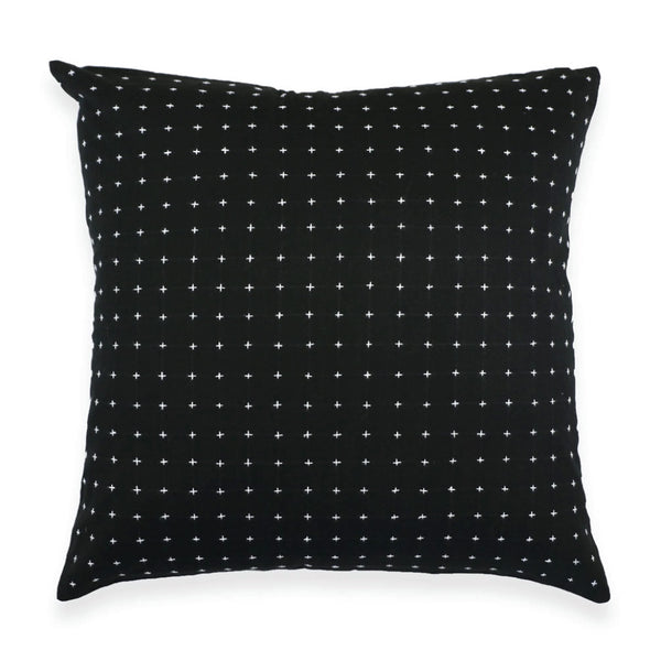 Cross Stitch Pillow / Charcoal