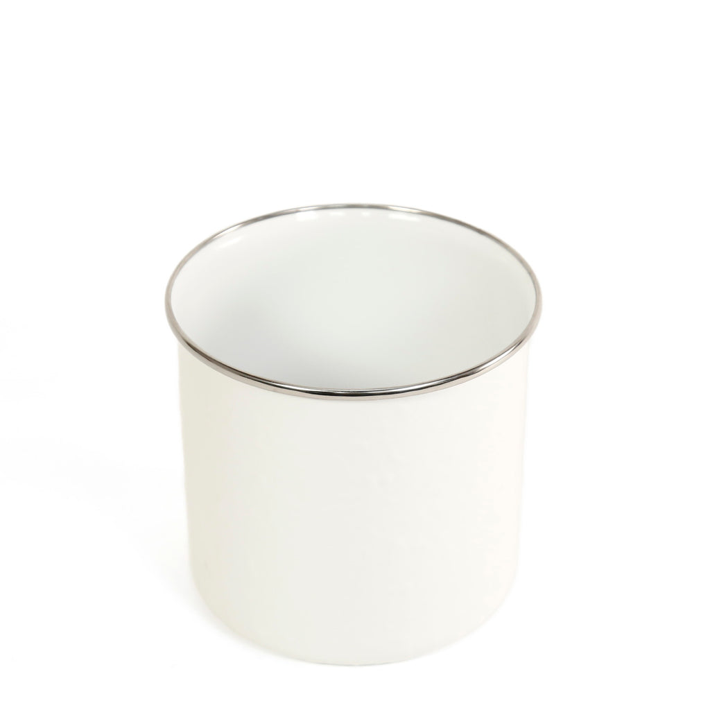 Enamelware Utensil Holder / White