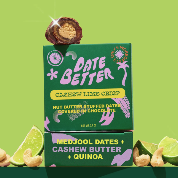 Date Better Stuffed Dates / Cashew Lime Crisp