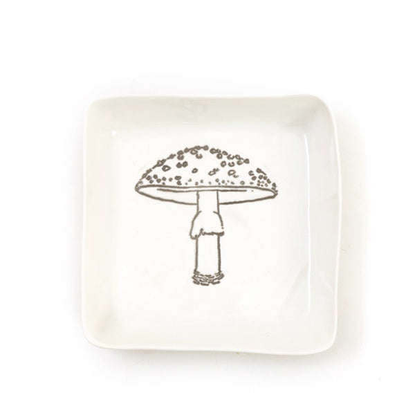 Davistudio Square Trinket Tray / Mushroom