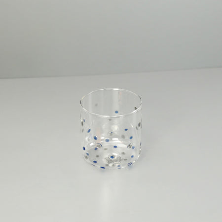 Indigo Dots Votive Holder