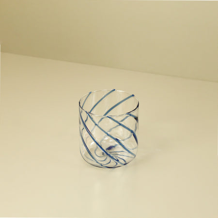 Indigo Stripe Votive Holder