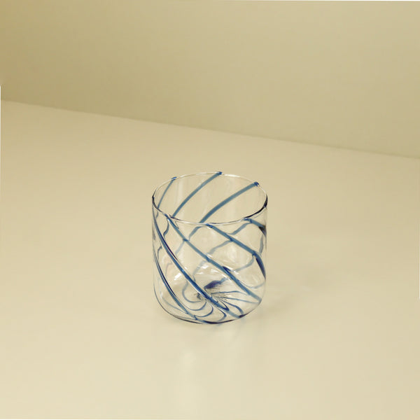 Indigo Stripe Votive Holder