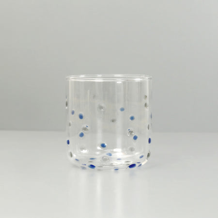 Indigo Dots Votive Holder