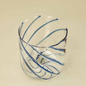 Indigo Stripe Votive Holder