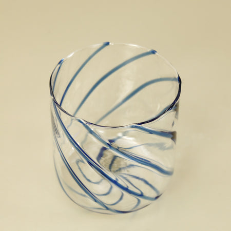 Indigo Stripe Votive Holder