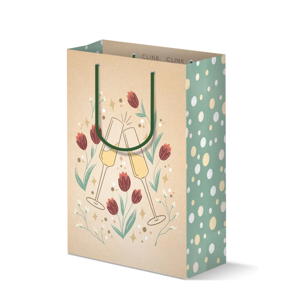 Holiday Designer Gift Bag / Clink Clink