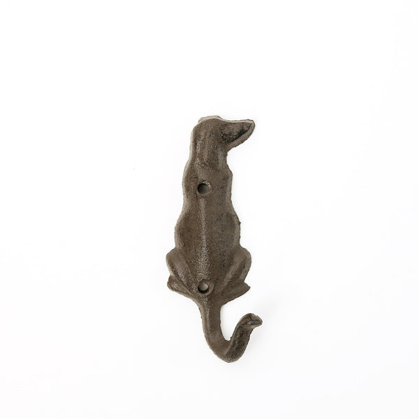 Rustic Cast Iron Dog Hook / Gray