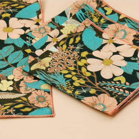 Hummingbirds 4pc Cotton Cocktail Napkins