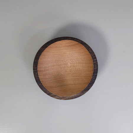 Ebonized Red Oak Wooden Salad Bowl 7"