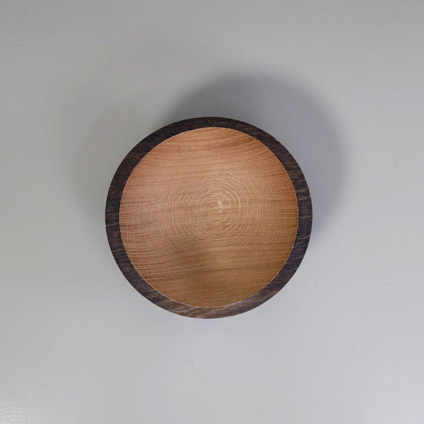Ebonized Red Oak Wooden Salad Bowl 7"