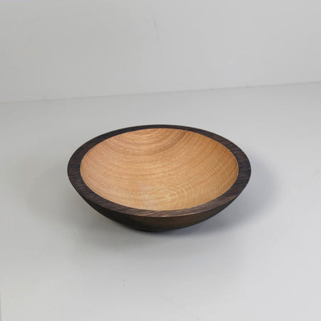 Ebonized Red Oak Wooden Salad Bowl 7"