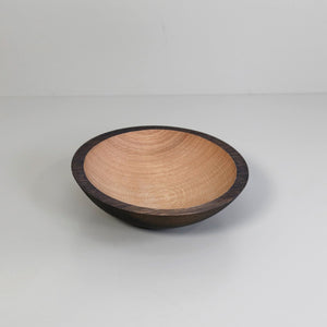 Ebonized Red Oak Wooden Salad Bowl 7"