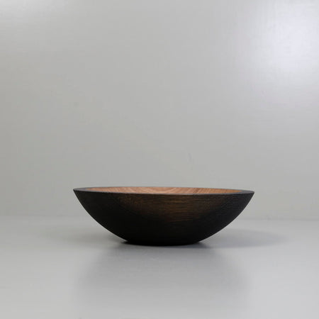 Ebonized Red Oak Wooden Salad Bowl 7"
