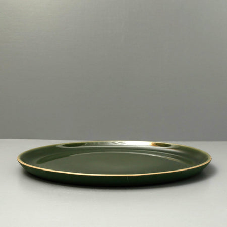 Edan Flat Dinner Plate / Green
