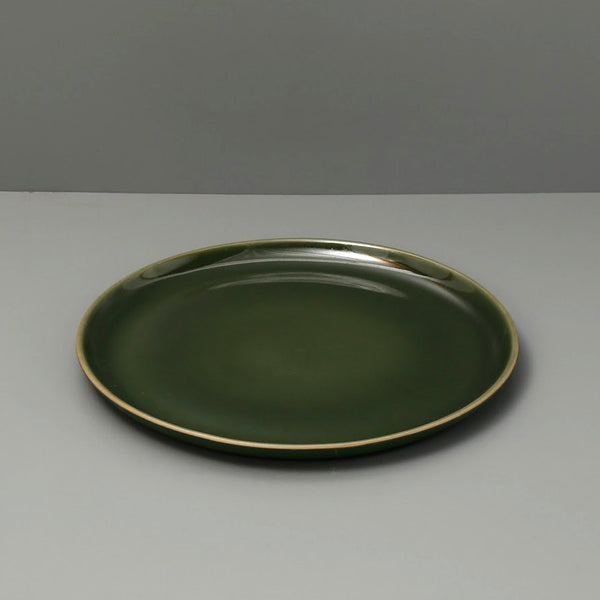 Edan Flat Dinner Plate / Green