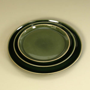 Edan Flat Dinner Plate / Green