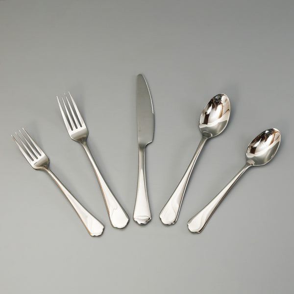 Ellsie Antiqued Stainless 20pc Flatware Set