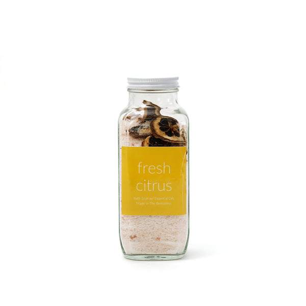 Essential Oil Bath Salt Soak Bottle / Citrus