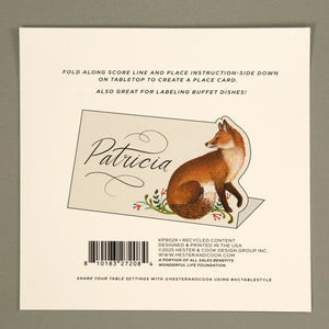 Hester & Cook Paper Place Cards / Fanciful Fox