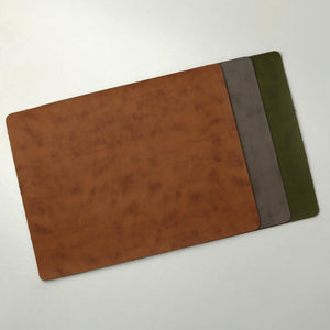 Faux Leather Placemats / Rectangle / Blonde Tobacco