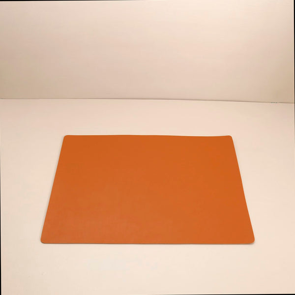 Faux Leather Rectangle Placemats / Orange
