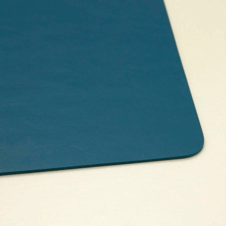 Faux Leather Rectangle Placemats / Petrol
