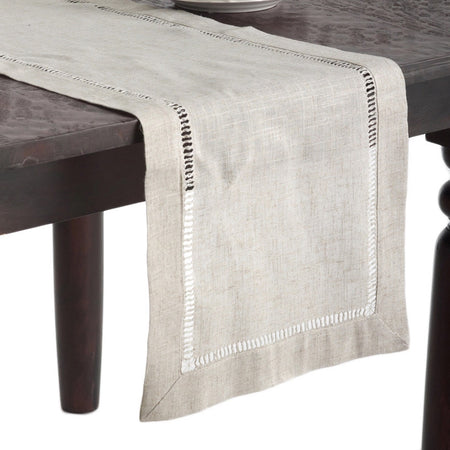 Hemstitch Natural Table Runners