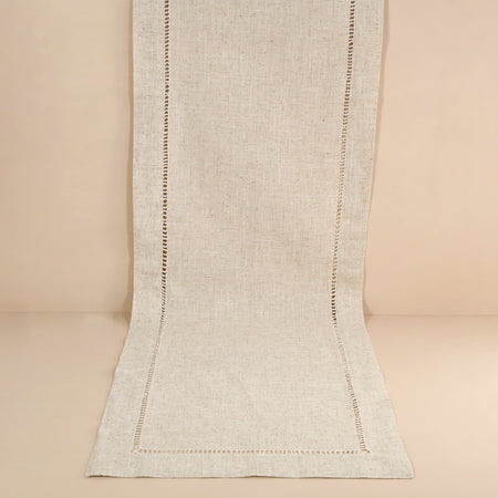 Hemstitch Natural Table Runners