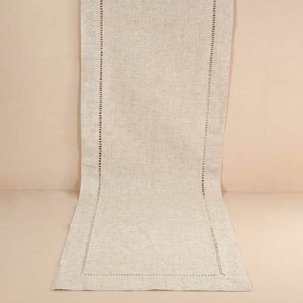 Hemstitch Natural Table Runners