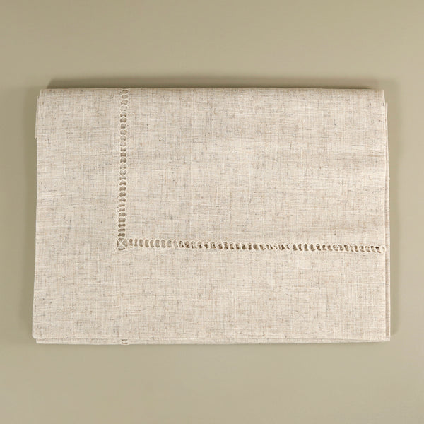 Hemstitch Natural Tablecloth