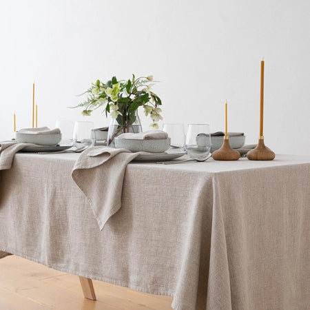 Classic Solid Beige Tablecloth