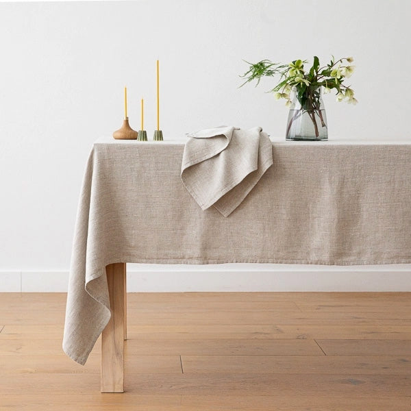 Classic Solid Beige Tablecloth