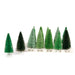 Fiber Bottle Brush Trees Set / Greens