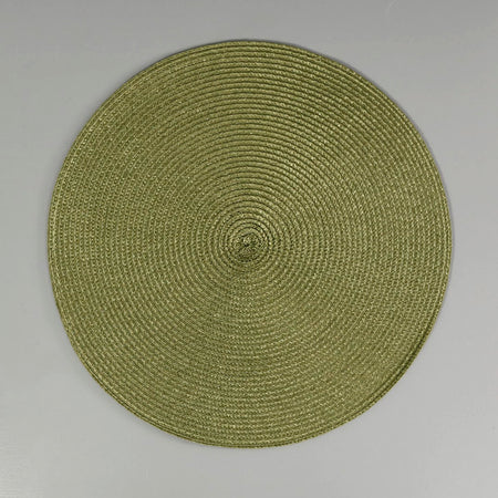Round Vinyl Placemat / Disko Fir Green