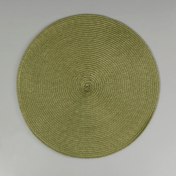 Round Vinyl Placemat / Disko Fir Green