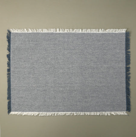 Frayed Chambray Placemats / Blue