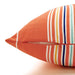 Outdoor Square Pillow / French Striped Orange