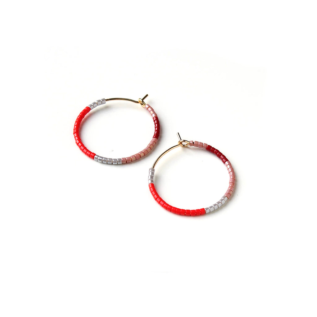 Fresco Hoop Earrings / Small / Red
