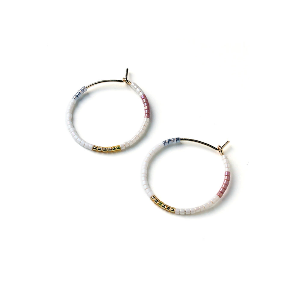 Fresco Hoop Earrings / Small / White