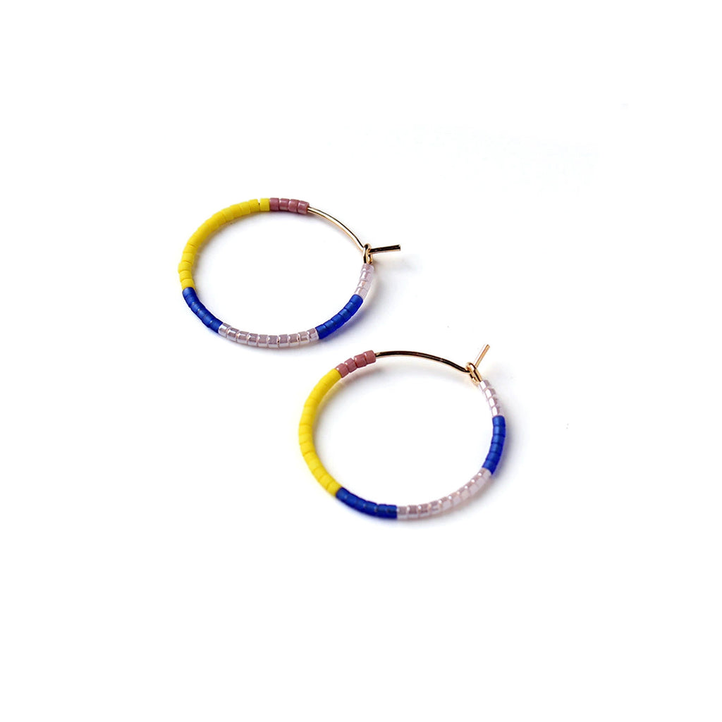 Fresco Hoop Earrings / Small / Yellow
