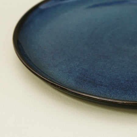 Edan Flat Dinner Plate / Indigo Blue